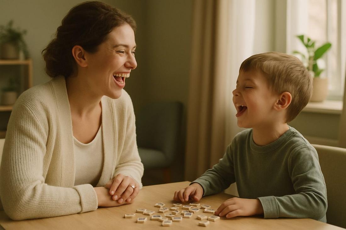 Speech therapy session with a child